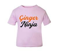 Ginger Ninja Statement Short Sleeve Cotton Toddler t Shirt, 3-4 Years, Pastel Pink