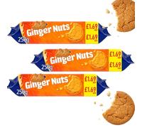 Ginger Nuts Biscuits PMP 250g - Crunchy Ginger Nut Biscuits - Evening Snacks Biscuitts - mct (3 x Packs)