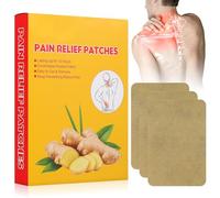 Ginger Patches for Pain Relief, 50pcs Herbal Pain Relief Patches,12 x 8 cm Adhesive Ginger Heat Patche - Blood Circulation Pads for Back Migraine Neck Sciatica Arthritis Cervical Joint (50)