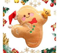 Ginger Pillows for Christmas | Plush Doll with Hat and Star Design - 40cm Hat and Star Design Gingerbread Men Pillows - For Living Room Sofa Nursery Bedroom Hab