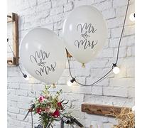 Ginger Ray 10 X Designer Mr & Mrs Wedding Balloons - Boho