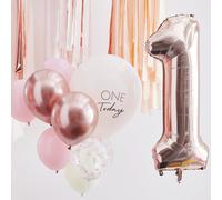 Ginger Ray 1st Birthday Balloon Bundle - Pink