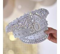 Ginger Ray 30th Birthday Silver Embellished Sequin Hat Milestone Party Wearable Accessory