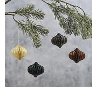 Ginger Ray 3D Paper Honeycomb Hanging Christmas Tree Decorations 4 Pack