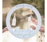 Ginger Ray 'A Touch of Pampas' Customisable Round Photo Booth Frame-68cm, White, One Size