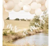 Ginger Ray Acrylic Mr & Mrs Wedding Botanical Bunting Banner Decoration - 2m