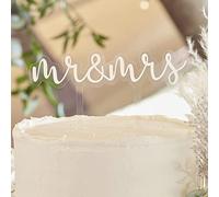 Ginger Ray Acrylic Wedding Mr & Mrs Cake Topper Decoration