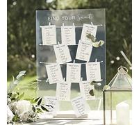 Ginger Ray Acrylic Wedding Table Seating Plan Setting