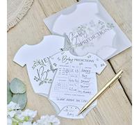 Ginger Ray Baby Prediction Cards Baby Shower Activity Game Pack of 10, 20 x 12 x 3 cm, Bluebeige