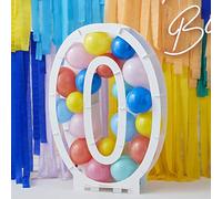 Ginger Ray Balloon Mosaic Number 0 Birthday Party Decoration