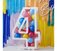 Ginger Ray Balloon Mosaic Number 4 Birthday Party Decoration