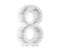 Ginger Ray Balloon Mosaic Number 8 Birthday Party Decoration,Rose Gold,rainbow