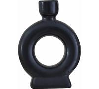 Ginger Ray Black Ceramic Dinner Candle Holders Christmas Tabletop Decorations 2 Pack, 14.7cm (H) x 10.8cm (W