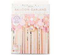 Ginger Ray Blush and Peach Balloon and Fan Garland Party Backdrop - Mix It Up