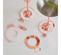 Ginger Ray Blush Hen Ring Shaped Rose Gold Drink Markers 10 Pack