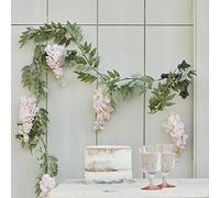 Ginger Ray Blush Pink and Green Wisteria Decorative Wedding Artificial Foliage Garland