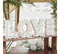 Ginger Ray Botanical Wedding LOVE Shaped Balloon Mosaic Stand - 63cm