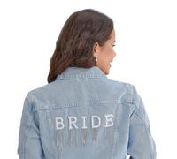 Ginger Ray 'Bride' Faux Pearl with Tassels Iron-On Patches for Clothing, Hats and Bags 5 Pieces