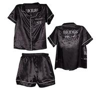 Ginger Ray Women's Size: 12-14 Pyjamas-Bridesmaid-Black-L, Blue, Large