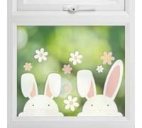 Ginger Ray Easter Bunny Rabbit Window Stickers Decorations - 2 Sheets