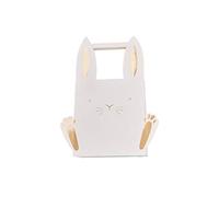 Ginger Ray Bunny Foiled Treat Bags with Ears and Feet - 5 Pack - Carrot Crunch, Multi