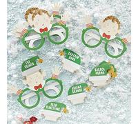 Ginger Ray Christmas Elf Who Am I Glasses Game, Great for a Party