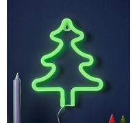 Ginger Ray Christmas Green Tree Neon Light Decoration Fireplace Tabletop Decoration