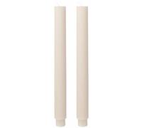 Ginger Ray Christmas Ribbed Ivory Dinner Candles Tabletop Decorations 2 Pack