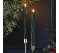Ginger Ray Christmas Table Ribbed Dinner Candles Tabletop Decoration 2 Pack