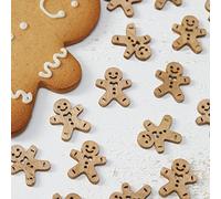 Ginger Ray Christmas Wooden Gingerbread Table Confetti - Vintage Noel