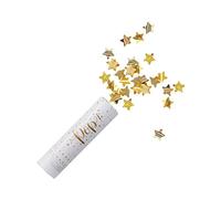 Ginger Ray Confetti Cannon Party Popper Shooter Gold Star Compressed Air,3.8cmx15cm