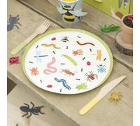 Ginger Ray Creepy Crawly Bugs Paper Party Plates Kids Birthday Tableware 8 Pack Multicoloured
