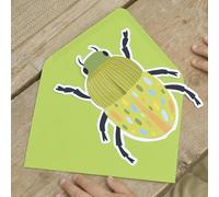 Ginger Ray Creepy Crawly Pop Out Bugs Party Invitations and Green Envelopes 5 Pack, 16 x 14 cm