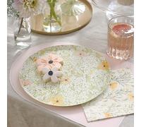 Ginger Ray Ditsy Floral Printed Paper Party Plates Baby Shower Tableware 8 Pack, Pastel