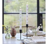 Ginger Ray Easter Bunny Dinner Candles with Green & Pink Pastel Bunny Ears Print 2 Pack