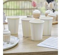 Ginger Ray Easter Gingham Pastel Blue, Green, Yellow & Pink Paper Party Cups Tableware 8 Pack