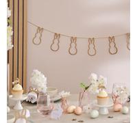 Ginger Ray Easter Wooden Bunny Eco Bunting Hanging Decoration