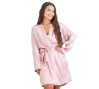 Ginger Ray Embroidered 'Bridesmaid' Pink Satin Dressing Gown Hen Party Wearable Robe