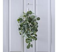 Ginger Ray Eucalyptus and White Berries Christmas Door Swag Hanging Decoration