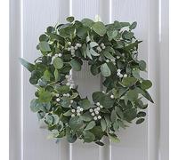 Ginger Ray Eucalyptus and White Berries Christmas Door Wreath Hanging Decoration