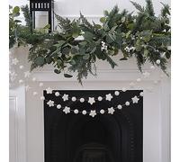 Ginger Ray Felt Beads and Stars Christmas Garland Streamer Bunting Hanging Decoration 3m