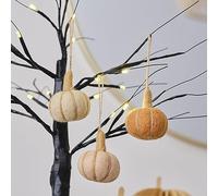 Ginger Ray Felt Pumpkin Hanging Ornament Autumn Halloween Tree Decorations 3 Pack