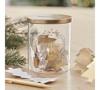 Ginger Ray Festive Memory Jar with Gold tree Notelets