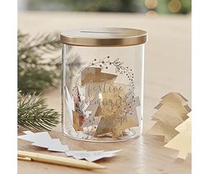 Ginger Ray Festive Memory Jar with Gold tree Notelets