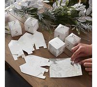 Ginger Ray Fill Your Own Snowflake Advent Calendar Boxes