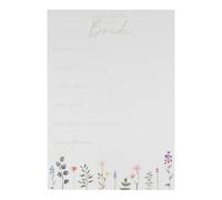 Ginger Ray Floral Advice Cards for the Bride Hen Party Game 10 Pack