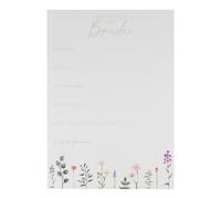 Ginger Ray Floral Advice Cards for The Bride Hen Party Game 10 Pack Multicoloured