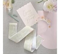 Ginger Ray Floral Measure the Bump Baby Shower Game with Scorecard and Measuring Tape