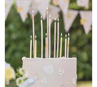 Ginger Ray Floral Pastel Tall Cake Candle Holders 12 Pack