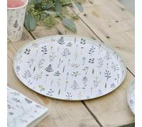 Ginger Ray Floral Printed Team Bride Paper Plates Hen Party Tableware 8 Pack, Multicoloured